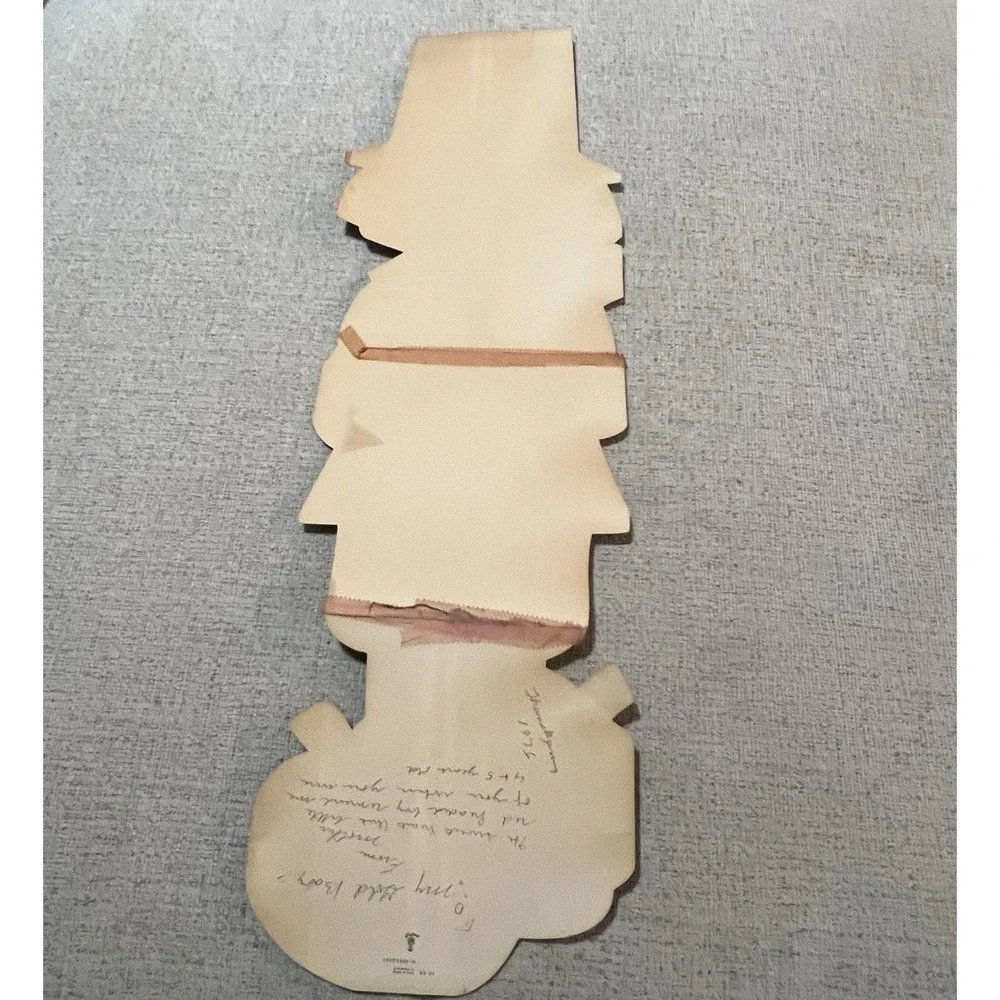 Greetings Inc Thanksgiving Pilgrim Huge‎ Cardboard Cutout Card Vintage 1960s